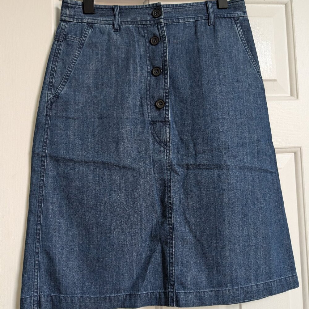 EUC APC midi denim skirt sz 36 (Small)
